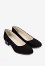 Pantofi dama negri din piele intoarsa
