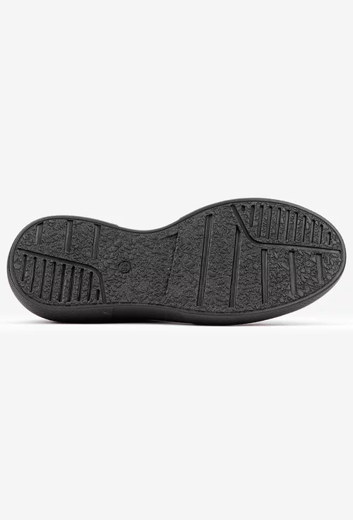 Pantofi dama negri din piele intoarsa