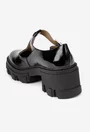 Pantofi dama negri din piele lacuita
