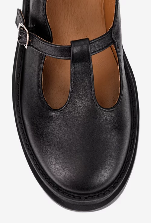 Pantofi dama negri din piele naturala