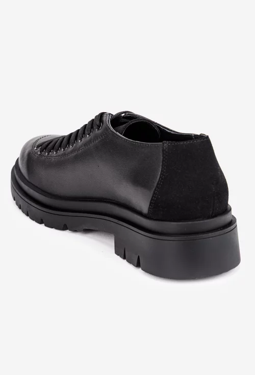 Pantofi dama negri din piele naturala