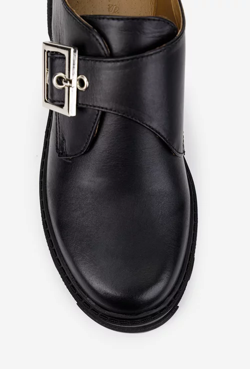 Pantofi dama negri din piele naturala