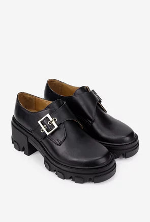 Pantofi dama negri din piele naturala