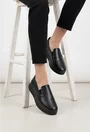 Pantofi dama negri din piele naturala
