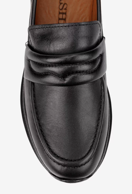 Pantofi dama negri din piele naturala