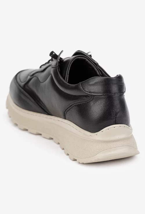 Pantofi dama negri din piele naturala