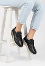 Pantofi dama negri din piele naturala