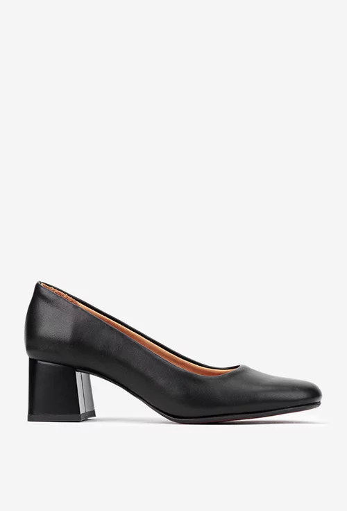 Pantofi dama negri din piele naturala