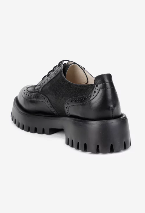 Pantofi dama negri din piele naturala