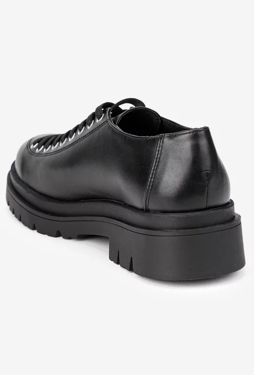 Pantofi dama negri din piele naturala