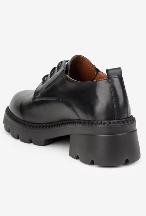 Pantofi dama negri din piele naturala