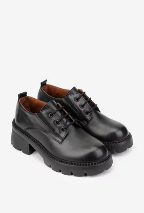 Pantofi dama negri din piele naturala