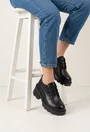Pantofi dama negri din piele naturala