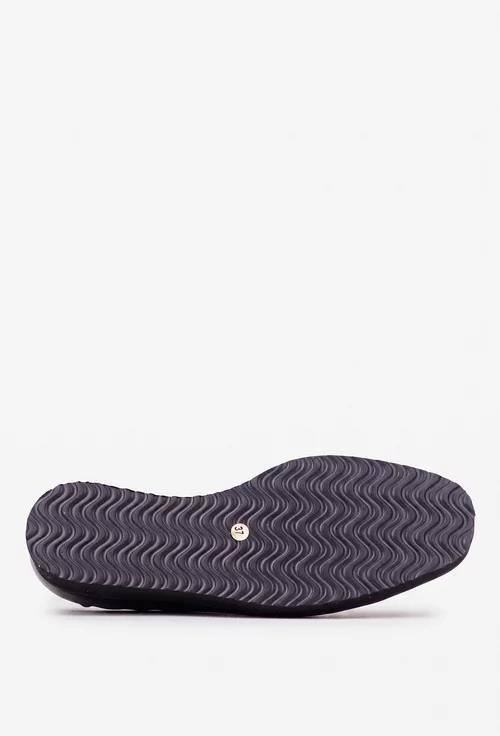 Pantofi dama negri din piele naturala cu imprimeu colorat picture - 4