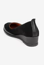 Pantofi dama negri din piele naturala intoarsa