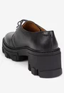 Pantofi dama negri din piele texturata