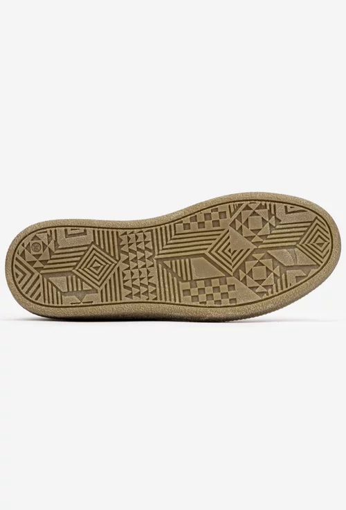 Pantofi dama NUR bej cu taupe din piele intoarsa si material textil