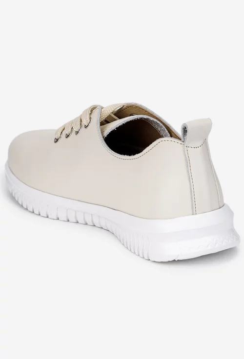 Pantofi dama NUR bej deschis din piele naturala