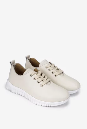 Pantofi dama NUR bej deschis din piele naturala