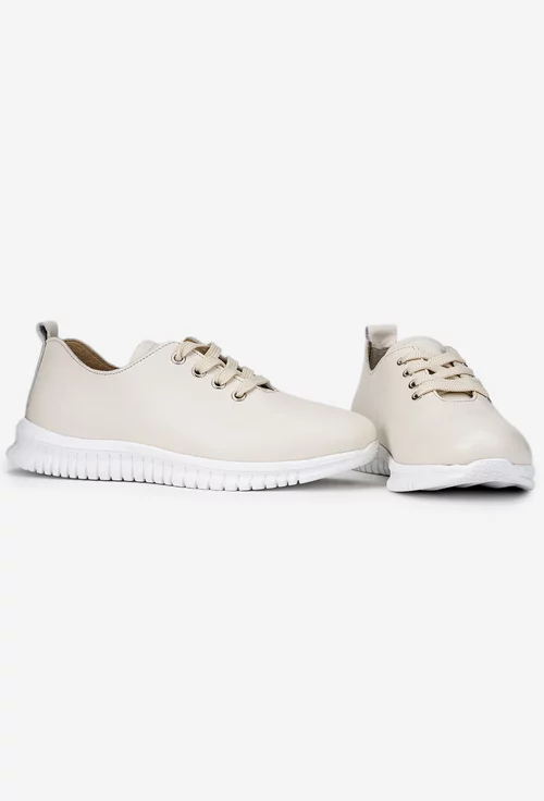 Pantofi dama NUR bej deschis din piele naturala
