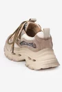 Pantofi dama NUR bej din material textil si piele
