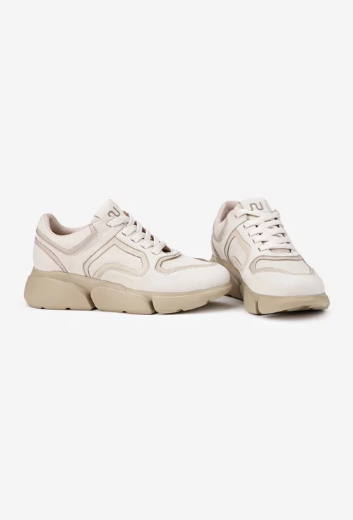 Pantofi dama NUR bej din piele