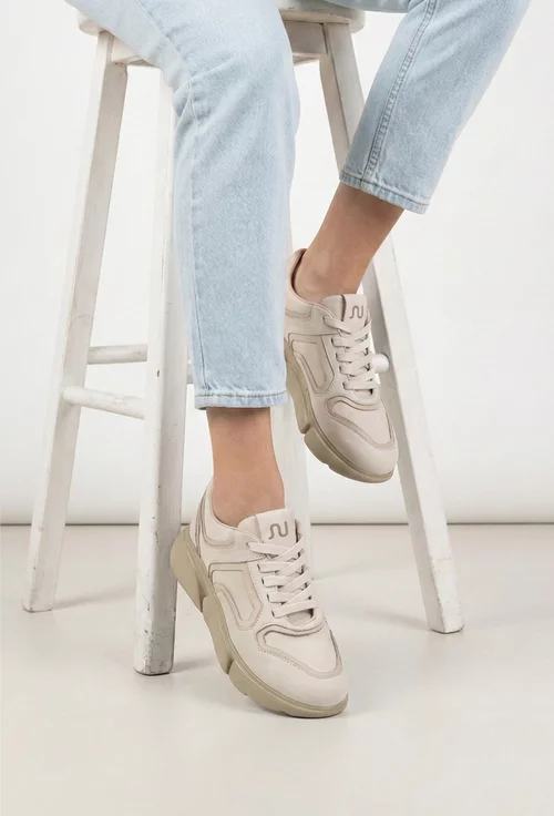 Pantofi dama NUR bej din piele
