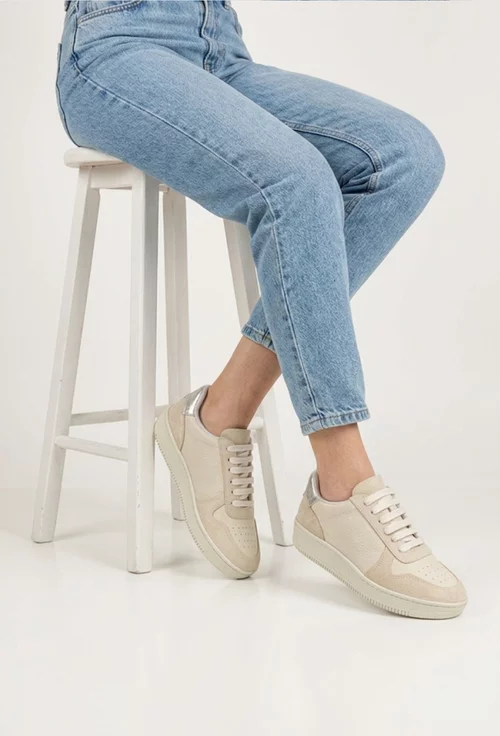 Pantofi dama NUR bej din piele