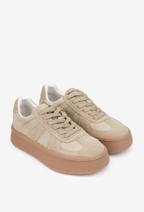 Pantofi dama NUR bej din piele