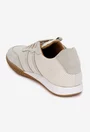 Pantofi dama NUR bej din piele cu aspect perforat