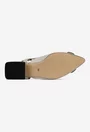 Pantofi dama NUR bej din piele cu ornament floare