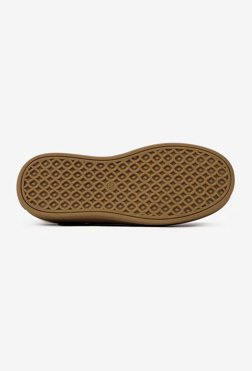 Pantofi dama NUR bej din piele intoarsa