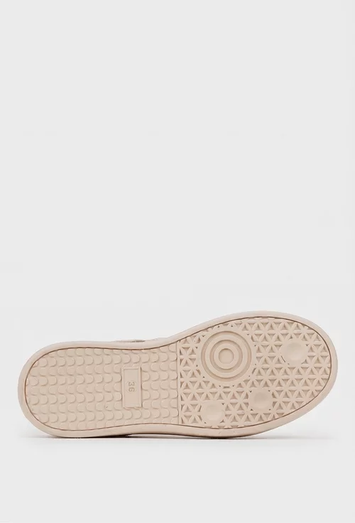 Pantofi dama NUR bej din piele intoarsa picture - 4