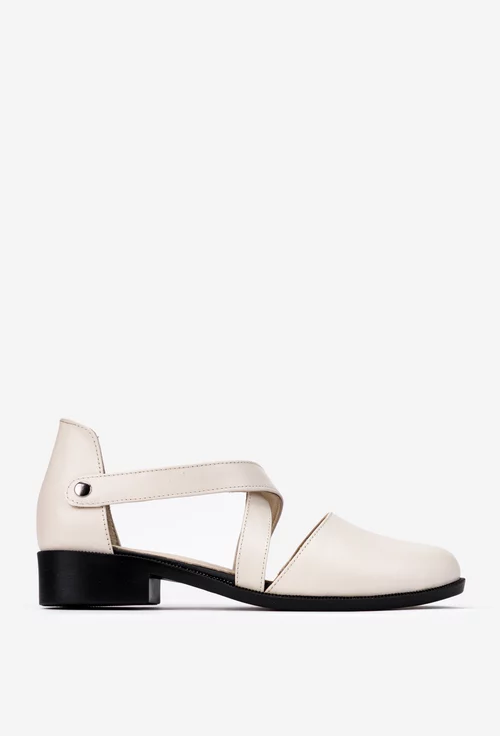 Pantofi dama NUR bej din piele naturala