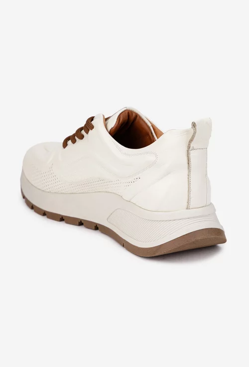 Pantofi dama NUR bej din piele naturala