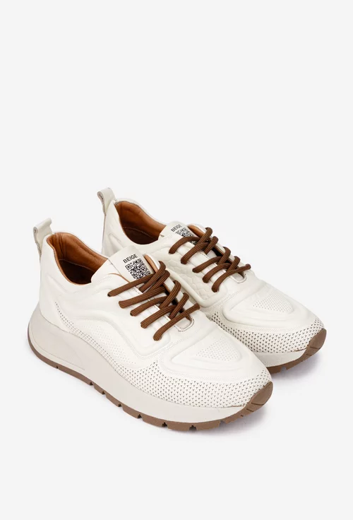 Pantofi dama NUR bej din piele naturala