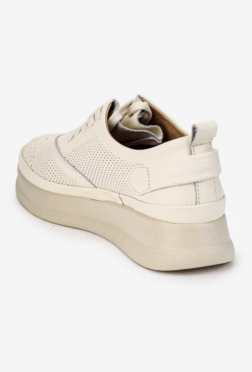 Pantofi dama NUR  bej din piele naturala