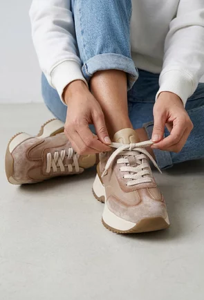 Pantofi dama NUR bej din piele naturala