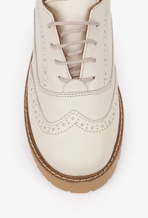 Pantofi dama NUR bej din piele naturala