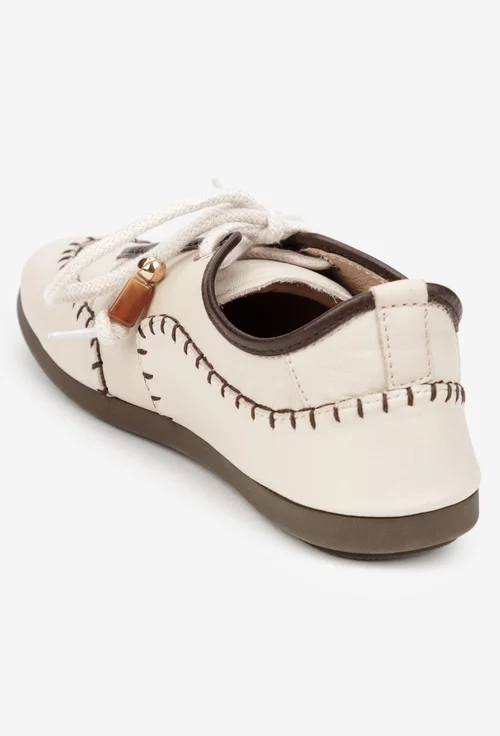 Pantofi dama NUR bej din piele naturala