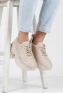 Pantofi dama NUR bej din piele naturala