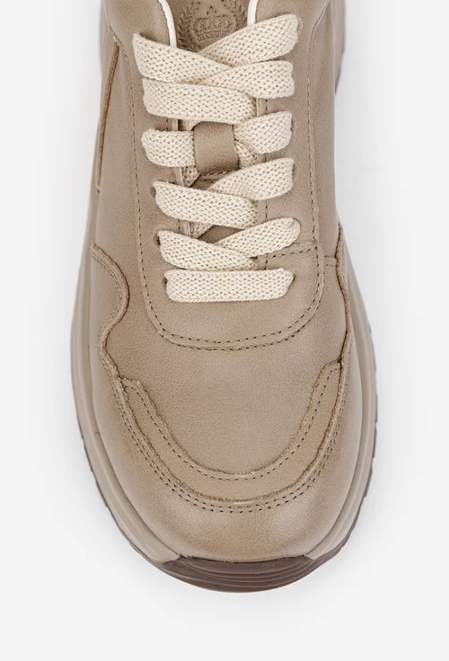 Pantofi dama NUR bej din piele naturala