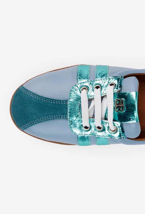 Pantofi dama NUR bleu din piele
