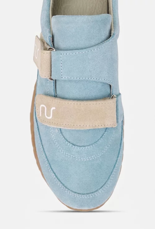 Pantofi dama NUR bleu din piele intoarsa picture - 7