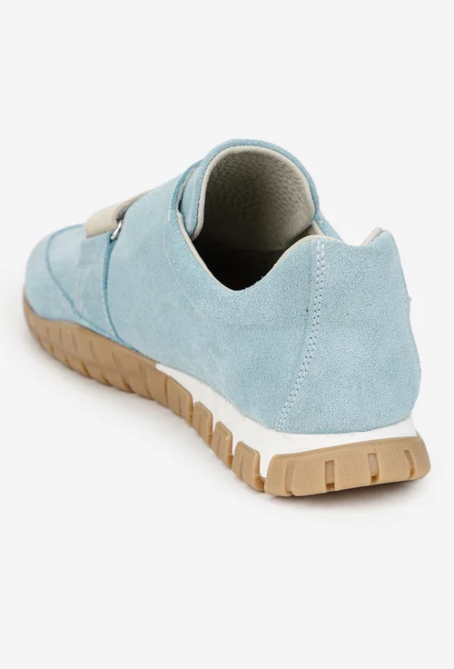 Pantofi dama NUR bleu din piele intoarsa picture - 4