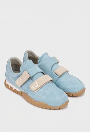 Pantofi dama NUR bleu din piele intoarsa