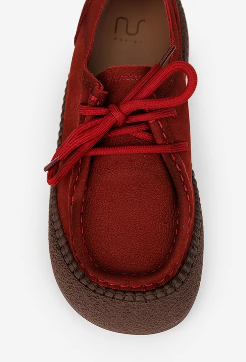 Pantofi dama NUR bordo din piele