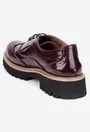 Pantofi dama NUR burgundy din piele lacuita