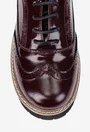 Pantofi dama NUR burgundy din piele lacuita