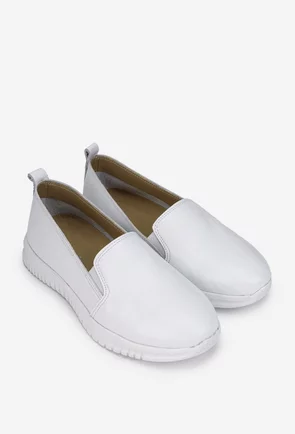 Pantofi dama NUR din piele alba
